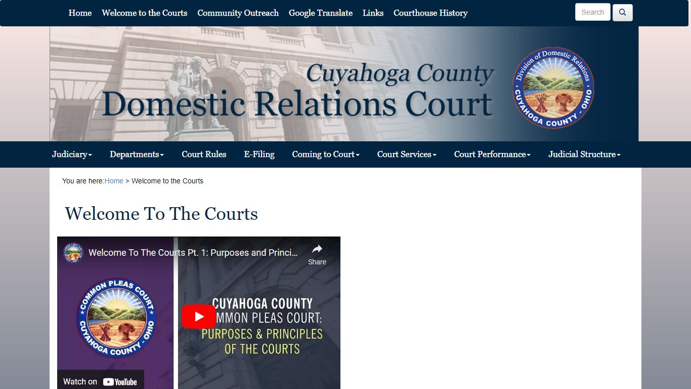 Welcome to the Courts - Cuyahoga County Domestic Relations Court